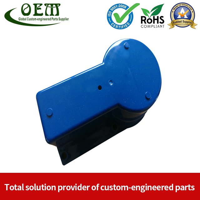 Factory Direct Deep Drawing Metal Stamping Shell with Blue Powder Coating for Flow Meters